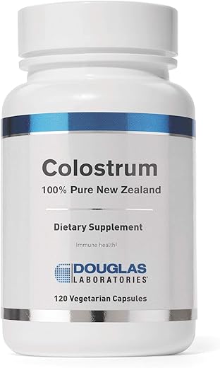 Colostrum | Suplemento 100% Puro da Nova Zelândia para Suporte Imunológico, Antioxidantes, Anti Envelhecimento, Equilíbrio GI e Saúde Gastrointestinal* | 120 Cápsulas - Douglas Laboratories