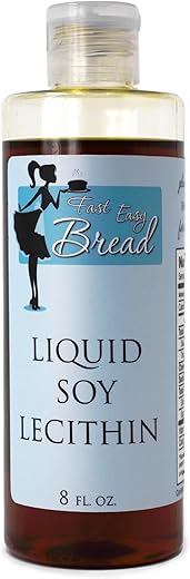 Fast Easy Bread - Lecitina de Soja Líquida (240 ml) | Fácil e Rápido | Frasco Prático sem Bagunça | Emulsificante Natural para Alimentos | Melhora a Textura da Massa e Ingredientes