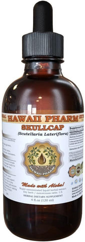 Hawaii Pharm - HawaiiPharm Extrato Líquido de Skullcap, Skullcap Orgânico (Scutellaria lateriflora) Tintura, Herbal, Feito nos EUA, 120 ml
