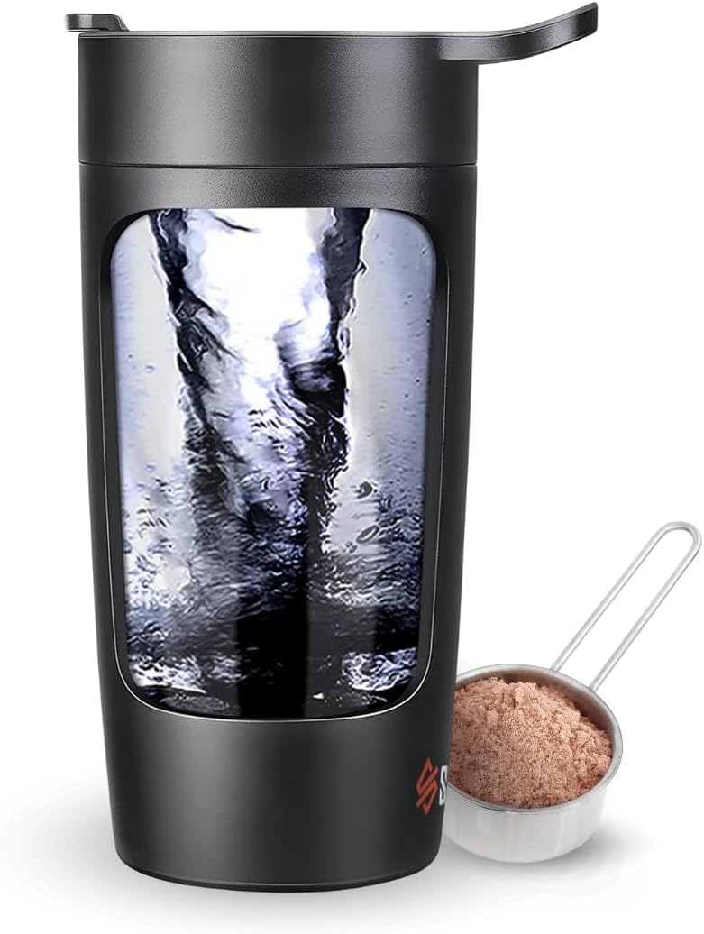 Garrafa Shaker Elétrica 22 Oz – Liquidificador Automático Recarregável para Shake de Proteína, à Prova de Vazamentos - SQUATZ