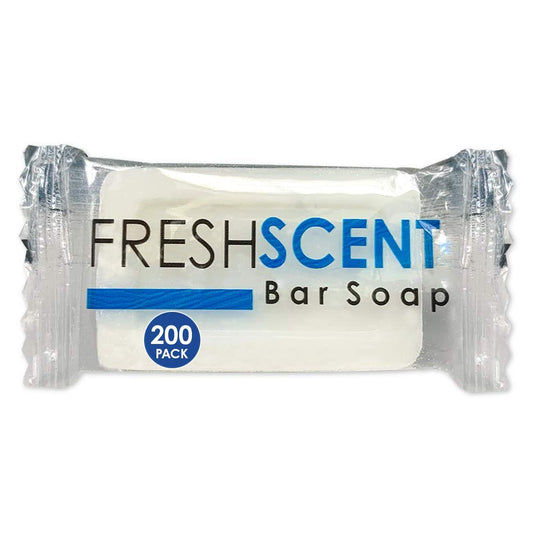 Sabonete em Barra Freshscent 30ml (Pacote com 200 unidades) Tamanho de Viagem para Hotel, Embalagem Individual, Base Vegetal, Amenidades e Produtos de Higiene a Granel para Hospitalidade