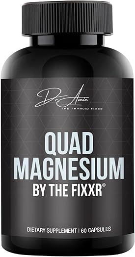 Fixxr - Quad Magnesium by Dr. Amie | 4 Formas de Magnésio 500 mg por Porção | Formulado com Aquamin para Auxiliar na Digestão e Absorção | 60 Cápsulas