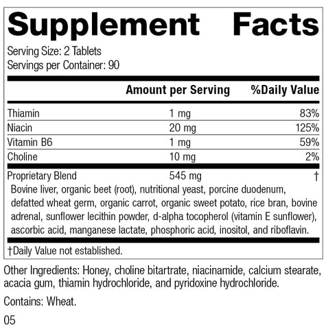 Standard Process Inc. - Cataplex B da Standard Process – Fórmula de Alimentos Integrais com Niacina, Vitamina B6, Tiamina e Inositol para Saúde Cardíaca, Metabolismo e Manutenção do Colesterol – 180 Comprimidos