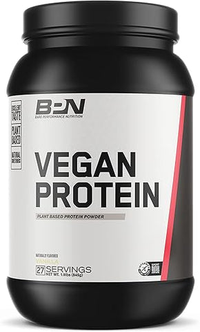 Proteína Vegana à Base de Plantas, Proteína de Ervilha, Proteína de Melancia e Proteína de Abóbora, Adoçada e Aromatizada Naturalmente (Baunilha) – 100% Vegetal e Deliciosamente Saudável - BARE PERFORMANCE NUTRITION