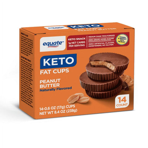 Maker Explorador - Equate Keto Fat Cups, Manteiga de Amendoim, Snack Keto, 14 un e