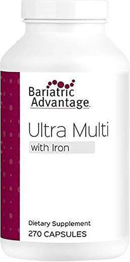 Ultra Multivitamínico com Ferro – Ultra Multi com Ferro – Multivitamínico em Cápsulas – Fornece Complexo Completo de Vitaminas B – com Vitamina C, Cromo - Bariatric Advantage