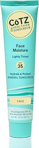 CoTZ Protetor Solar Mineral Levemente Tonalizado para o Rosto SPF 35; 42.5g