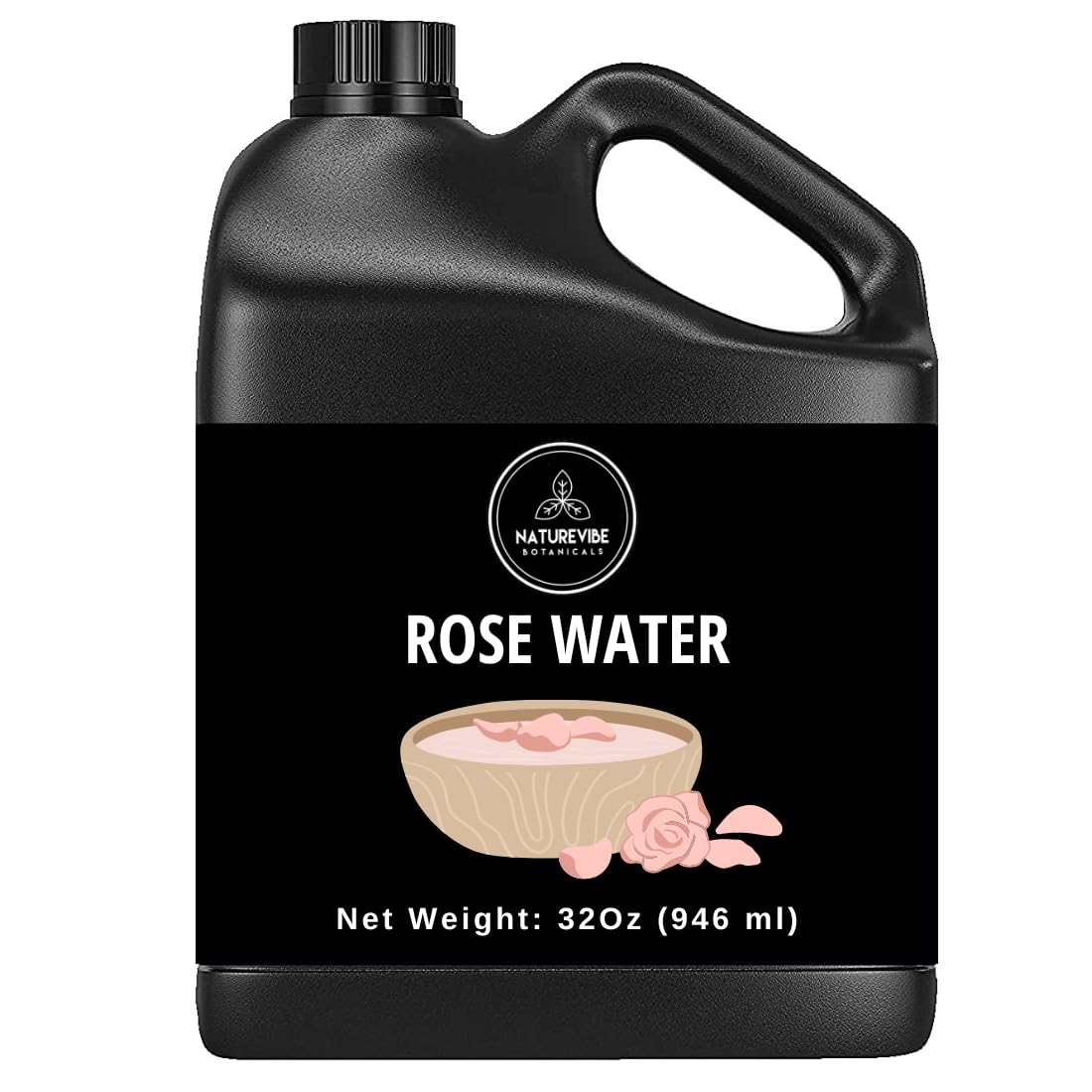 Água de Rosas 946 ml | 100% Pura e Natural | Ótima para Cuidados com a Pele e Cabelo - Naturevibe Botanicals