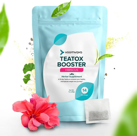 TeaTox Booster Chá de Sene – Chá Detox de 14 Dias para Alívio do Inchaço, Limpeza Detox, Estímulo de Humor – Sabor Hibisco - VoomVaya