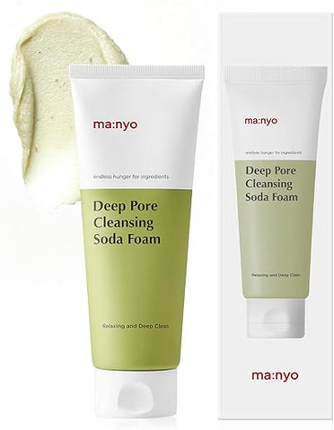 ma:nyo - Ma:nyo Espuma Diária de Limpeza Profunda dos Poros com Soda, Não Irritante, com Vitamina C e Camomila para Mulheres e Homens – Cuidados com a Pele Coreana 150ml
