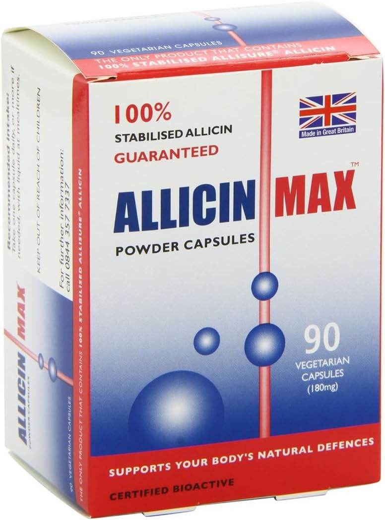 TOPNaturePlus - Allicin Max – Pacote Duplo | 90’s | 2 PACK BUNDLE | Allicin Max | Máxima Potência | 90 Cápsulas
