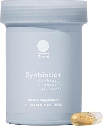 Synbiotic: Fórmula 3 em 1 para Saúde Intestinal, Regularidade e Suporte Imunológico – Cápsulas de Liberação Controlada, 30 unidades - Ritual