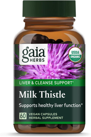 Milk Thistle – Suplemento para o Fígado – 60 cápsulas – 500mg - Gaia Herbs