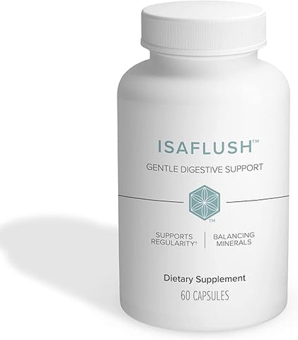 IsaFlush – Suporte Digestivo Suave com Minerais Balanceados para Estimular a Regularidade – Sem Laxantes Fortes – 60 Cápsulas - Isagenix