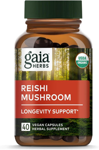 Reishi Mushroom – Fortalece o Sistema Imunológico – 60 cápsulas - Gaia Herbs