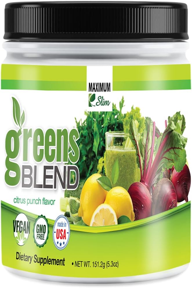 Maximum Slim - MaximumSlim Supergreens Queima de Gordura com 27 Nutrientes Naturais para Energia e Saúde Máximas