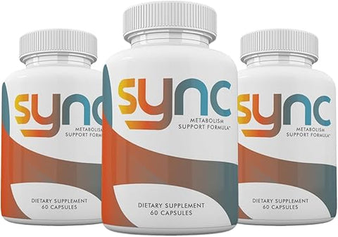 Zonata - (3 Pack) Fórmula Avançada Sync Pills, Cápsulas Sync, 180 Unidades | Sync Pills