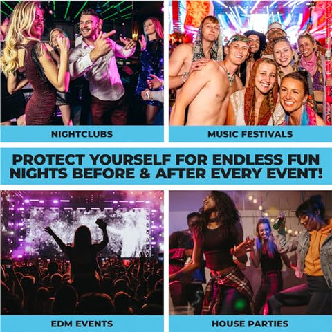 Hydralit - Rave Recovery Aid Vitamins – Pílulas de Alívio Pós-Festa para Festivais de Música – Acessórios Essenciais para Rave – Suplemento 5-HTP, Eletrólitos e Hidratação – Manhãs Melhores com Serotonina e Energia – Combate a Ressaca