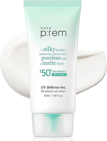 MAKEP:REM - MAKEPREM Protetor Solar No Sebum Sun Cream UV Defense SPF 50 PA – Protetor Solar Amigo dos Oceanos – 50ml