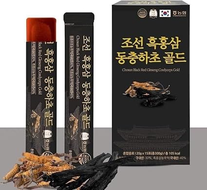 Generic - Ginseng Coreano Vermelho e Preto Cordyceps Gold 30 Sticks – Suplemento Herbal