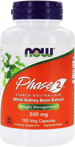 NOW Foods - Now Foods Phase 2 Neutralizador de Amido, 500 mg, 120 Cápsulas Vegetais