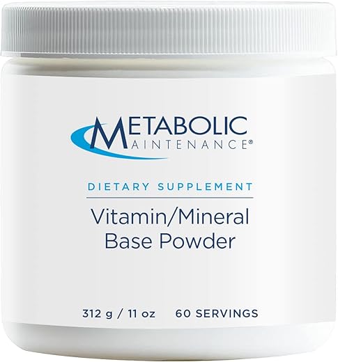 Vitamin Mineral Base Powder – Multivitamínico Sem Ferro com Vitaminas B Ativas e Minerais Quelados (312g, 60 Porções) - Metabolic Maintenance