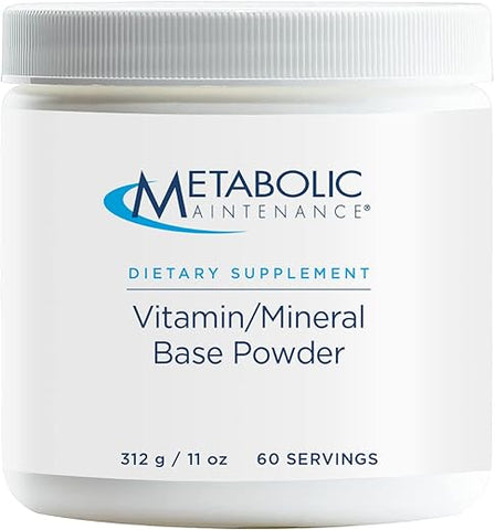 Vitamin Mineral Base Powder – Multivitamínico Sem Ferro com Vitaminas B Ativas e Minerais Quelados (312g, 60 Porções) - Metabolic Maintenance