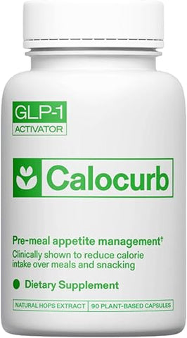 Calocurb - Suplemento Controlador de Calorias, Ativador Natural GLP-1 6X, 90 Cápsulas (1 Mês de Fornecimento Médio), Suplemento Alimentar à Base de Plantas, Fórmula Patenteada, Gerencia o Apetite, Fome