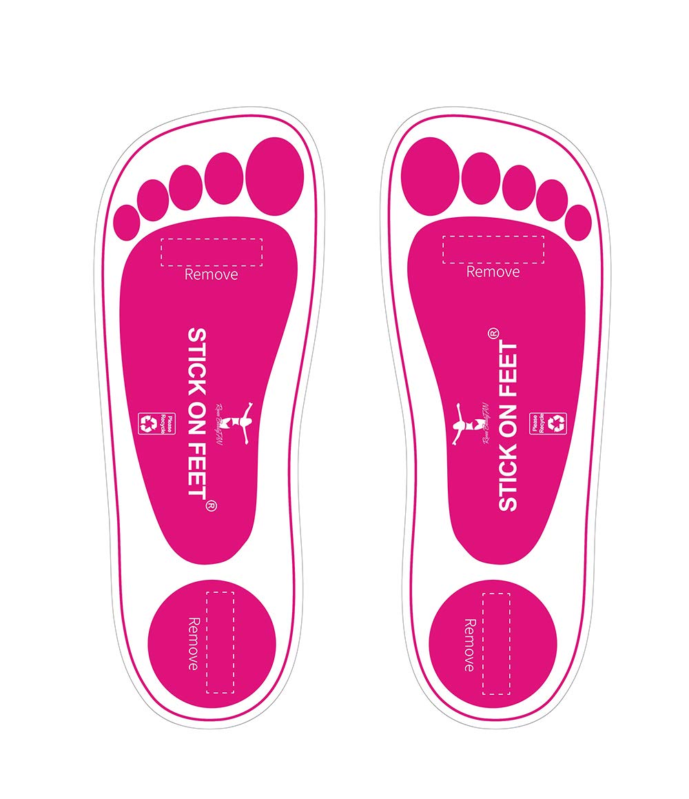 STICKONFEET - Protetores de Pés para Bronzeamento Spray Tan Premium Rosa – 60 Pares (120 pés)