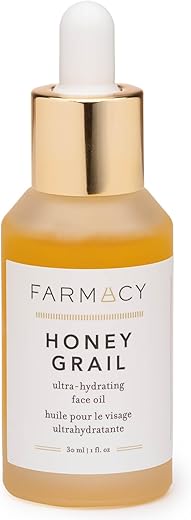 Honey Grail Óleo Hidratante Facial para Pele Seca, Linhas Finas – Hidratante Facial com Mel para Pele Seca – 30ml - Farmacy