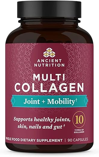 Cápsulas de Colágeno para Suporte Articular, 90 Ct, Mobilidade Articular, Suporte para Articulações e Pele - Ancient Nutrition