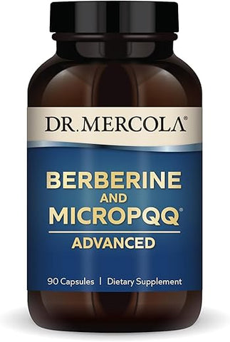 Berberine e MircoPQQ Avançado, 90 Porções (90 Cápsulas), Suplemento Dietético, Suporta a Saúde Imunológica e dos Órgãos, Não OGM - Dr. Mercola