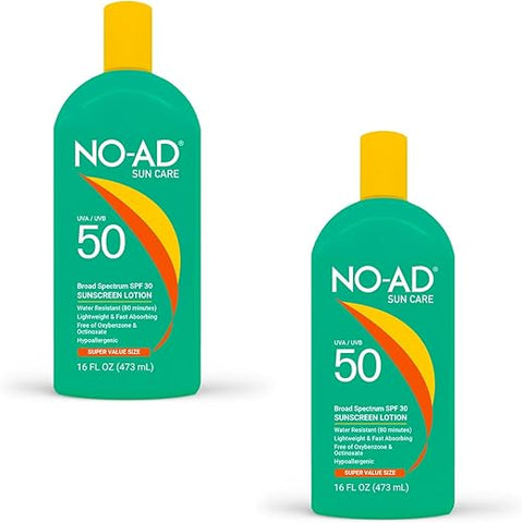 Protetor Solar NO-AD FPS 50 | Hipoalergênico | Proteção UVA/UVB de Amplo Espectro | Resistente à Água | Octinoxate | 100g