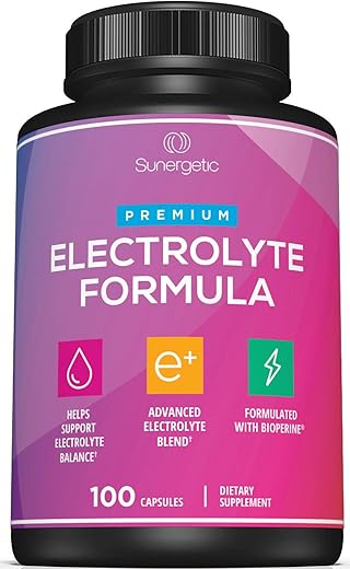Sunergetic - Cápsulas Premium de Eletrólitos para Keto, Baixo Carboidrato e Reidratação