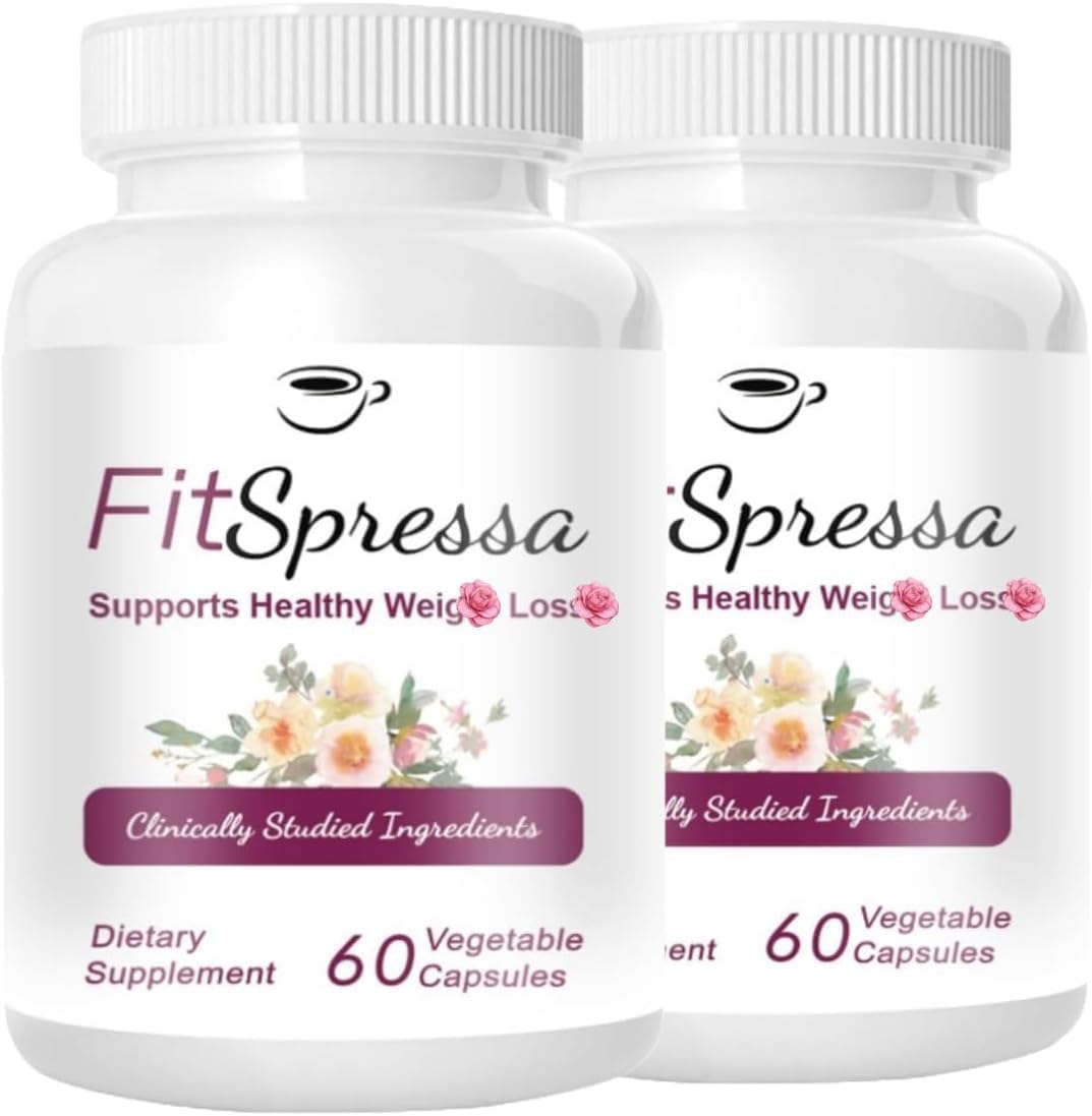 FOTN - Fit-Spressa: Suplemento de Apoio à Saúde, 2 Pacotes Melhora os Níveis de Energia, Melhora o Humor, Aumenta a Função Cognitiva (2 Frascos)