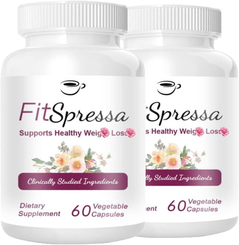 FOTN - Fit-Spressa: Suplemento de Apoio à Saúde, 2 Pacotes Melhora os Níveis de Energia, Melhora o Humor, Aumenta a Função Cognitiva (2 Frascos)