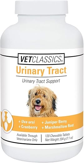 Resources - Vet Classics – Suplemento Urinário para Cães – Suporte para Trato Urinário – Incontinência Pet – Suplementos de Cranberry para Cães – Comprimidos Mastigáveis 120 Ct