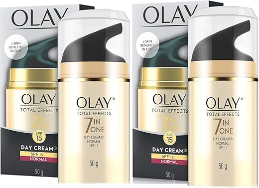 Total Effects 7 em 1 Creme Diurno Normal com FPS 15, 50g, Pack 2 – Cuidados com a Pele - Olay
