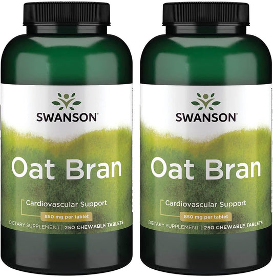 Swanson Premium Brand - Swanson Premium Oat Bran 850mg 250 Cápsulas (2 Pacotes) – Alta Qualidade