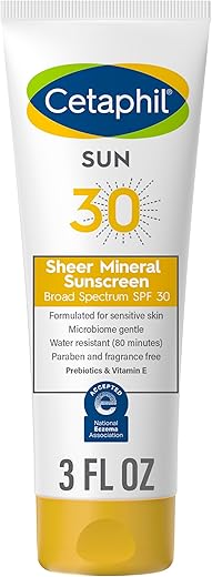 Cetaphil - CETAPHIL Protetor Solar Mineral Sheer para o Rosto – FPS, Fórmula Leve e Não Oleosa