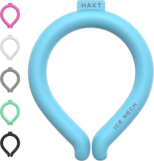HAKT - Tubo Refrescante para Pescoço, Envoltório Refrescante para Pescoço para o Verão Quente, Anel de Gelo Reutilizável para Pescoço a 18℃/64℉ para Esportes ao Ar Livre e Trabalhadores Externos (Azul)