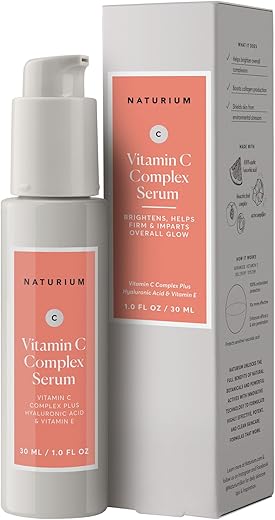 Serum Facial Complexo de Vitamina C, Tratamento Facial Anti-Envelhecimento com Ácido Hialurônico – 30ml - Naturium