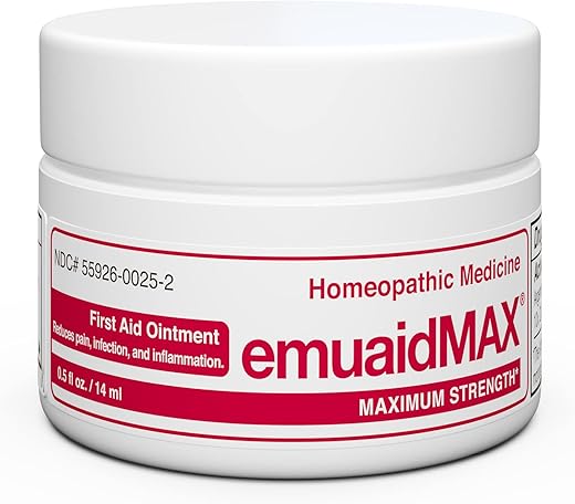 emuaid - Emuaid EMUAIDMAX Pomada 15g – Creme para Eczema. Tratamento de Força Máxima. Use Força Máxima para Pé de Atleta, Psoríase, Coceira, Irritação e Infecção por Fungos na Pele