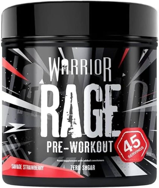 Supplements – Warrior Rage Pré-Treino em Pó Savage Strawberry 392g - Warrior