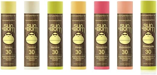 Lip Balm SPF 30 | Stick 0.15 oz (4.25 g) | Proteção UVA, UVB de Amplo Espectro | Hipoalergênico, Livre de Parabenos, Sem Glúten, Vegano | Kit Originals | 7 Unidades - Sun Bum