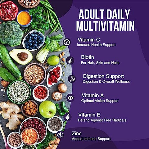 Nature's Choice - Multivitaminas em Gomas Nature’s Daily para Adultos e Mulheres – Marca Gummy