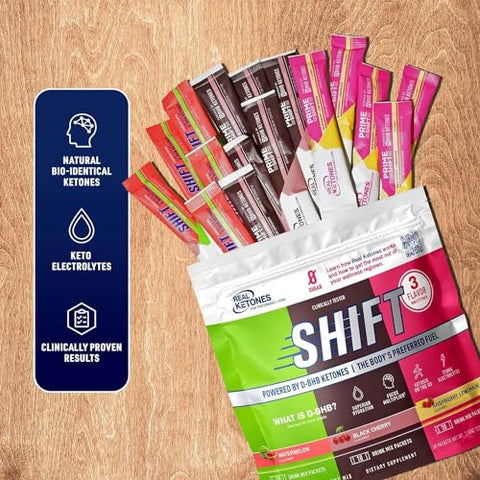 BHB: Pacotes de Mistura de Bebida de Cetonas Exógenas com Pó de Eletrólitos Keto, Sem Açúcar, com 4 Principais Eletrólitos de Jejum e Hidratação Patenteada Keto BHB – 30 Unidades - Real Ketones