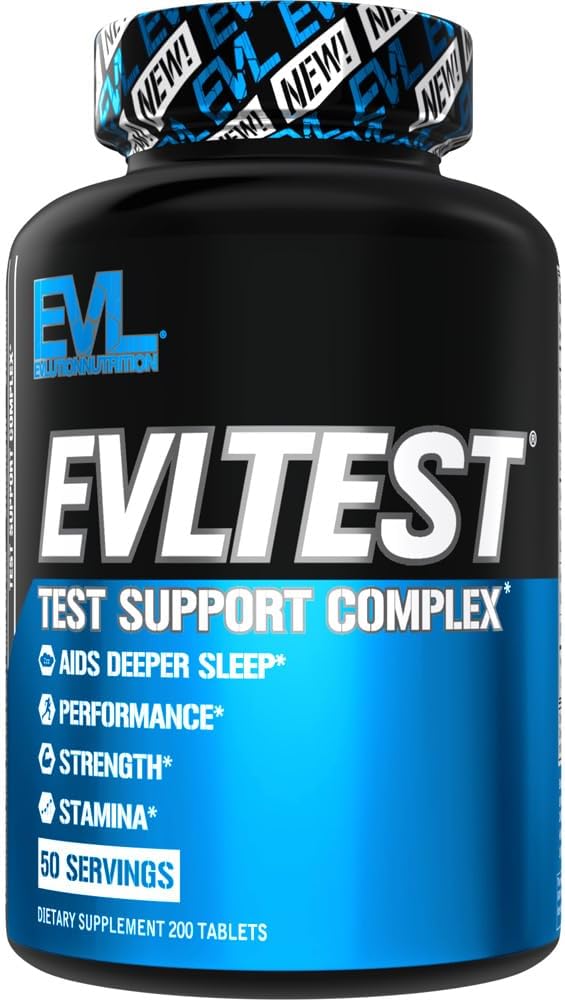 Evlution - EVL Testosterone Booster for Men – Suporte pós-treino para recuperação de testosterona com DIM Plus D Aspartic Acid e Fenugreek e Tribulus – EVLTest para Homens Pós