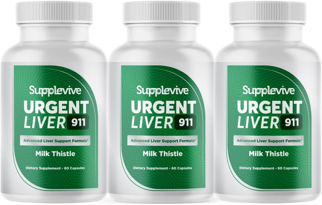 Supplevive - Urgent Liver 911 – Suporte Herbal para o Fígado, Limpeza e Desintoxicação – Marca em Destaque