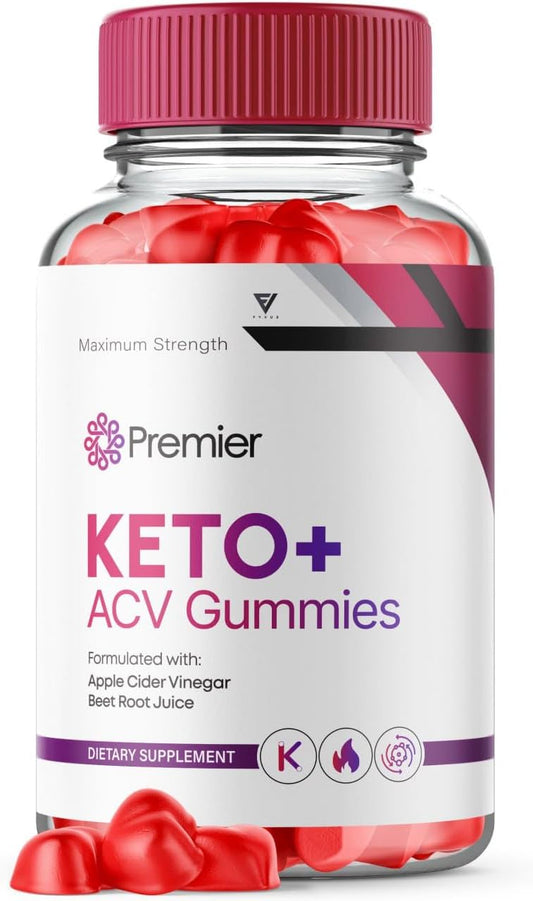 Fyvus - Premier Keto Gummies Blast Plus com Vinagre de Maçã 1000MG – Perda de Peso Avançada – Suplemento Premier ACV Keto com Vitamina B12, Ácido Fólico e Beterraba